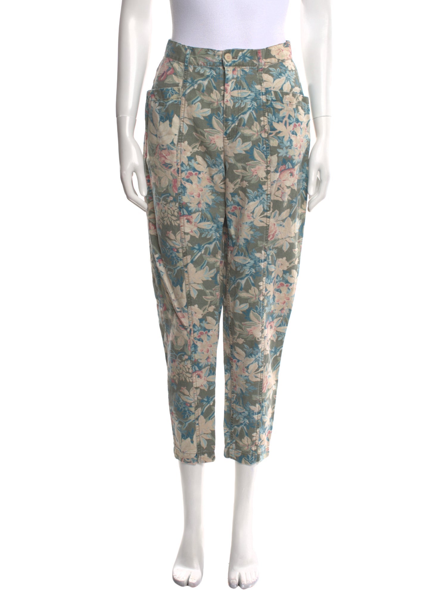 La Vie Rebecca Taylor Floral Print Straight Leg Pants