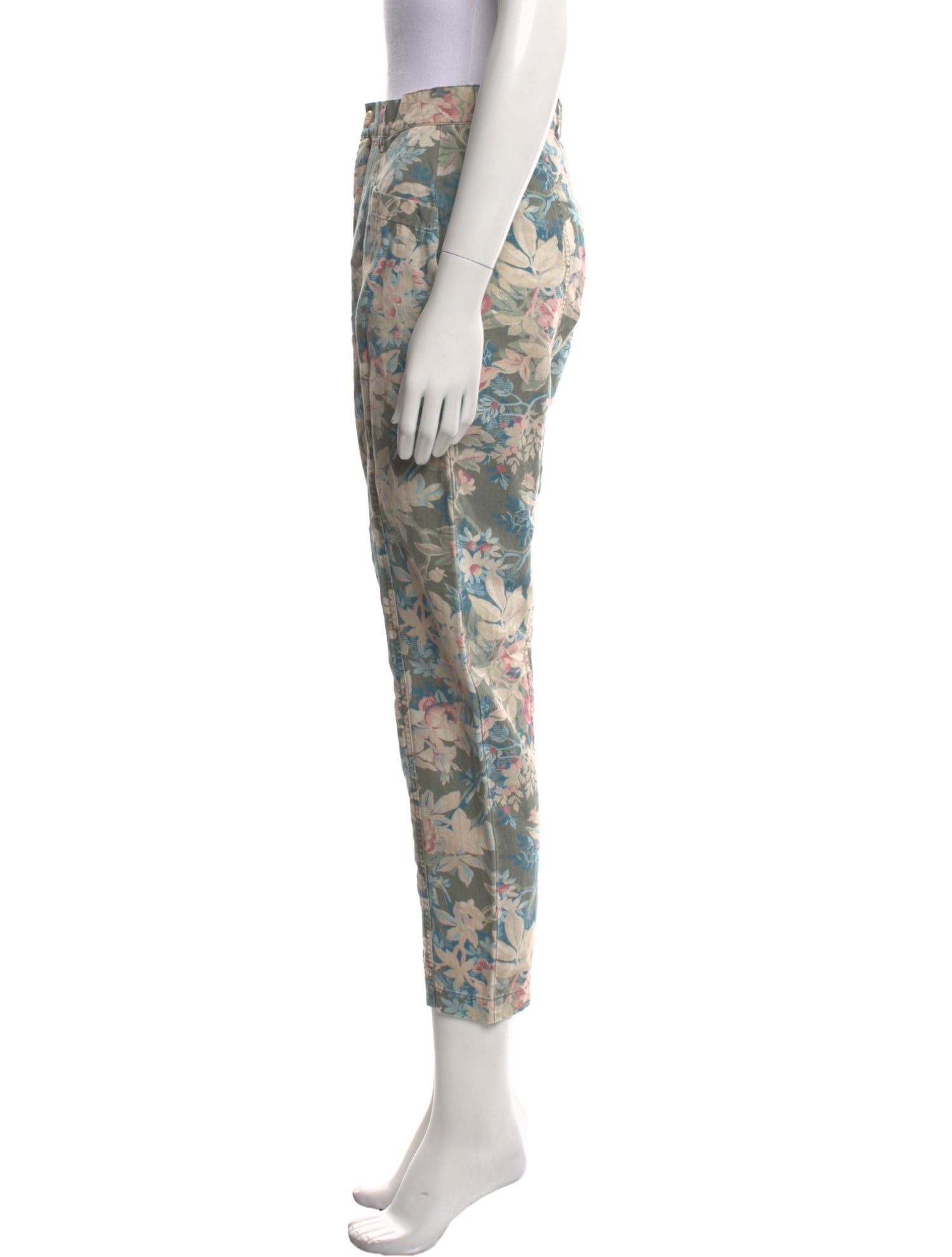 La Vie Rebecca Taylor Floral Print Straight Leg Pants