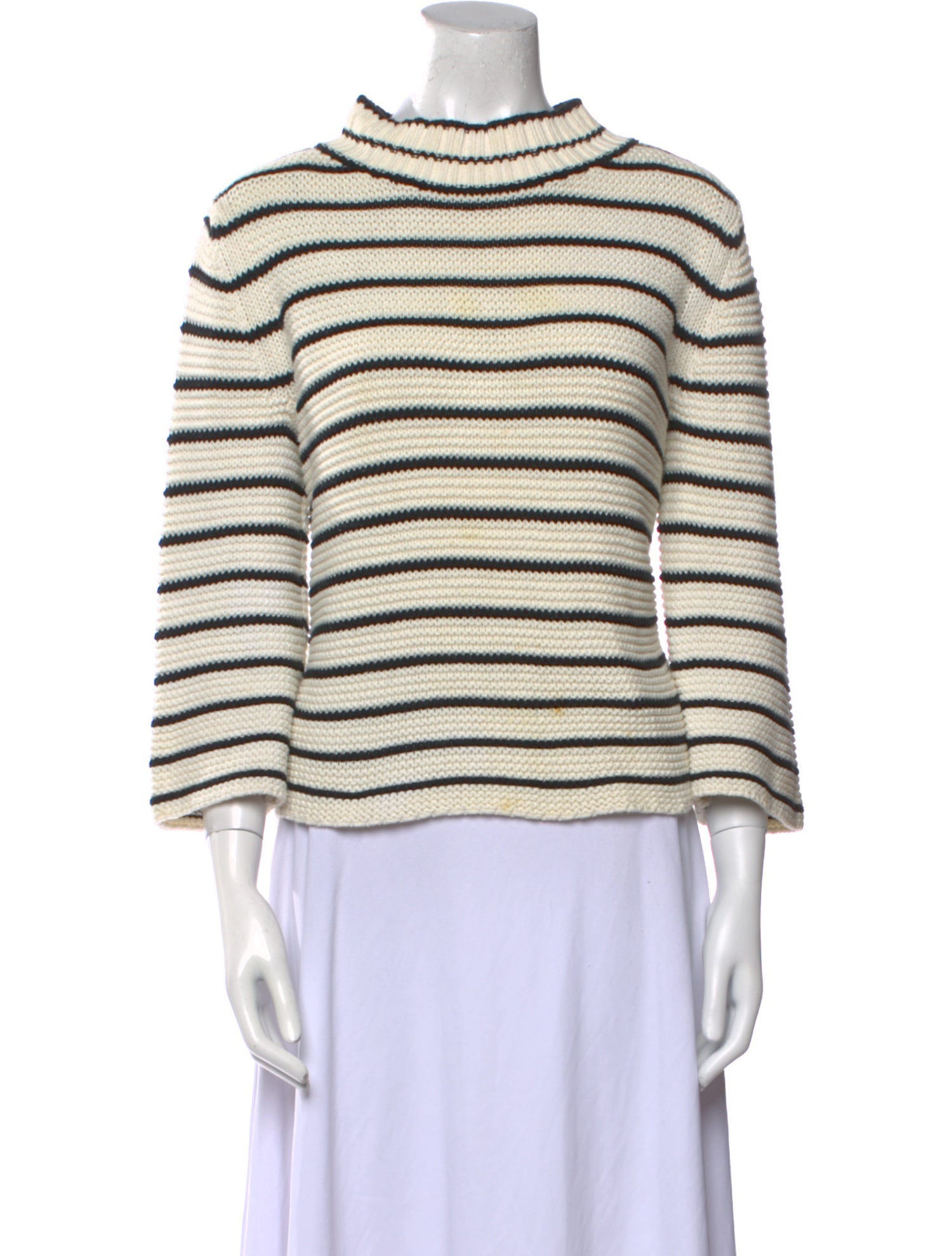 La Vie Rebecca Taylor Striped Turtleneck Sweater