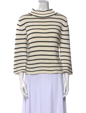 La Vie Rebecca Taylor Striped Turtleneck Sweater