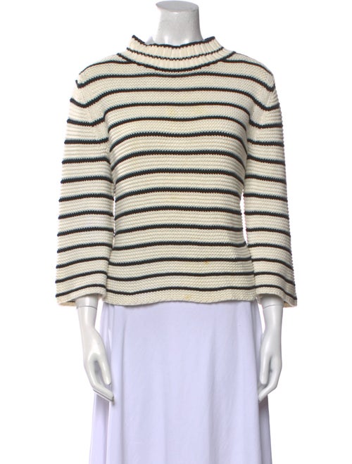 La Vie Rebecca Taylor Striped Turtleneck Sweater