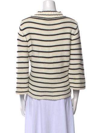 La Vie Rebecca Taylor Striped Turtleneck Sweater