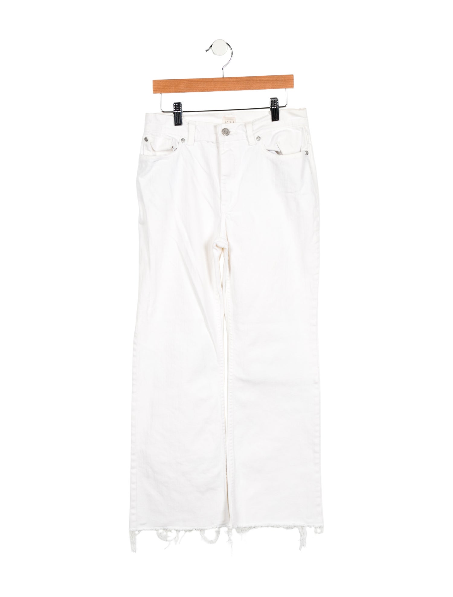 La Vie Rebecca Taylor Mid-Rise Wide Leg Jeans