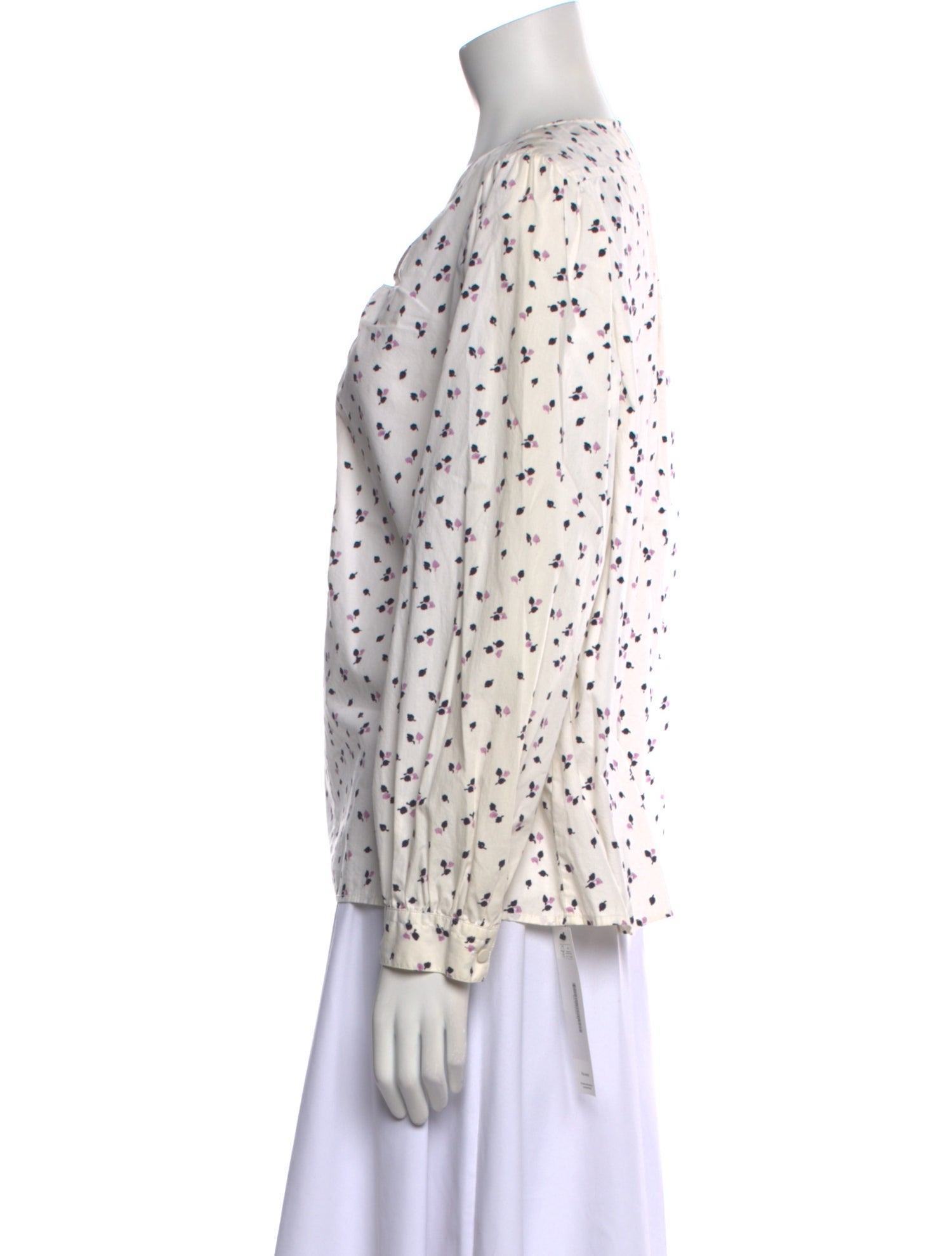 La Vie Rebecca Taylor Printed V-Neck Blouse