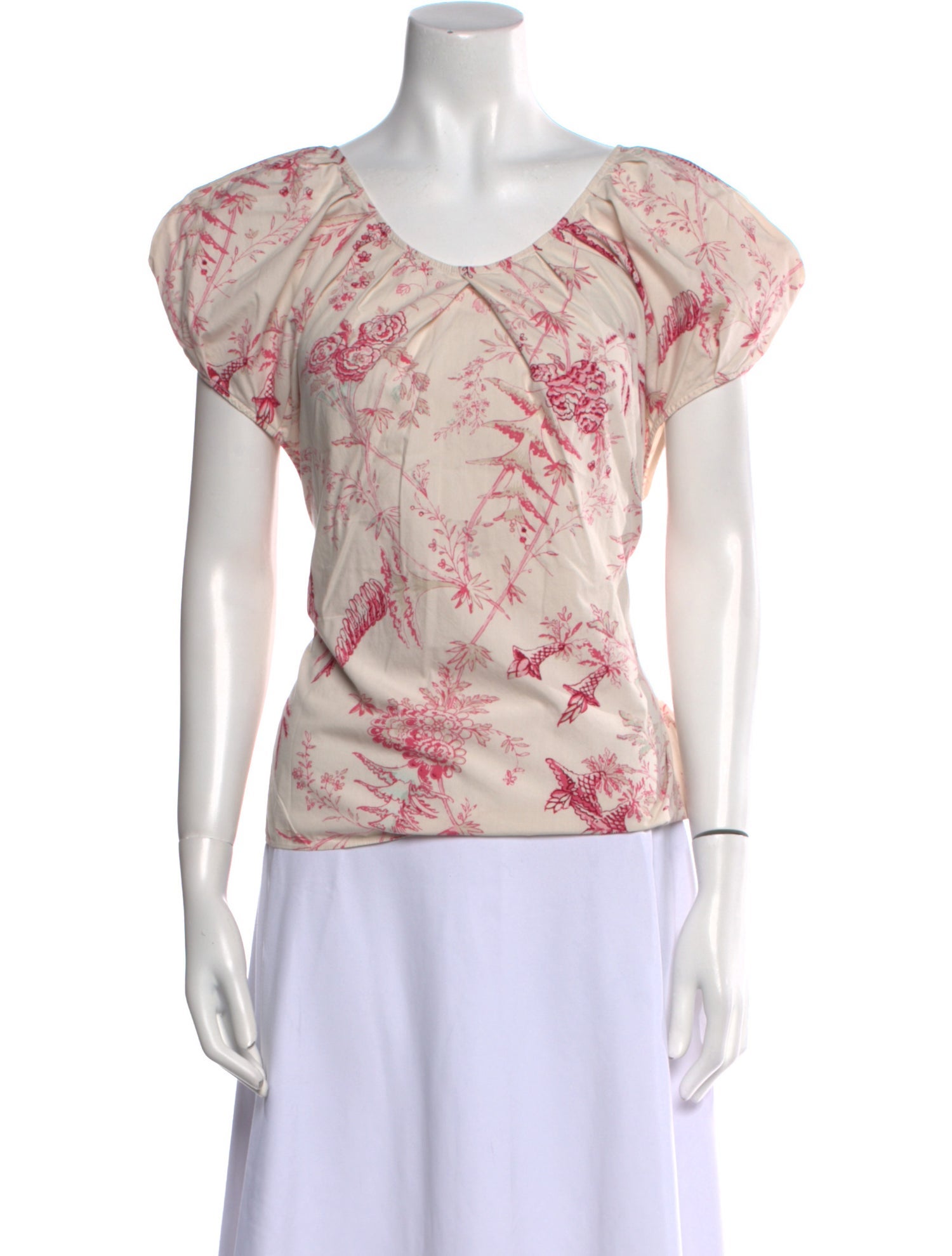 La Vie Rebecca Taylor Printed Scoop Neck T-Shirt w/ Tags