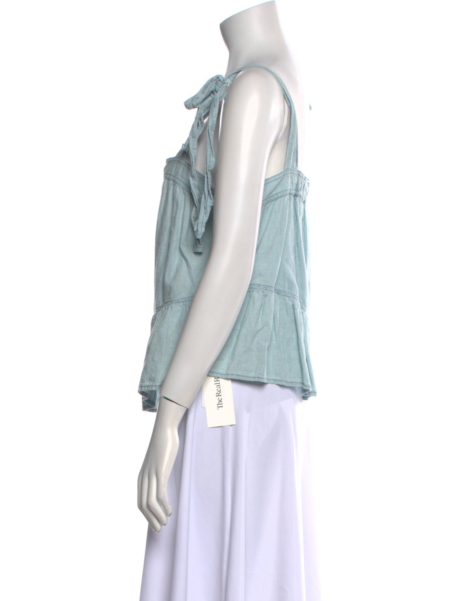 La Vie Rebecca Taylor Square Neckline Sleeveless Blouse