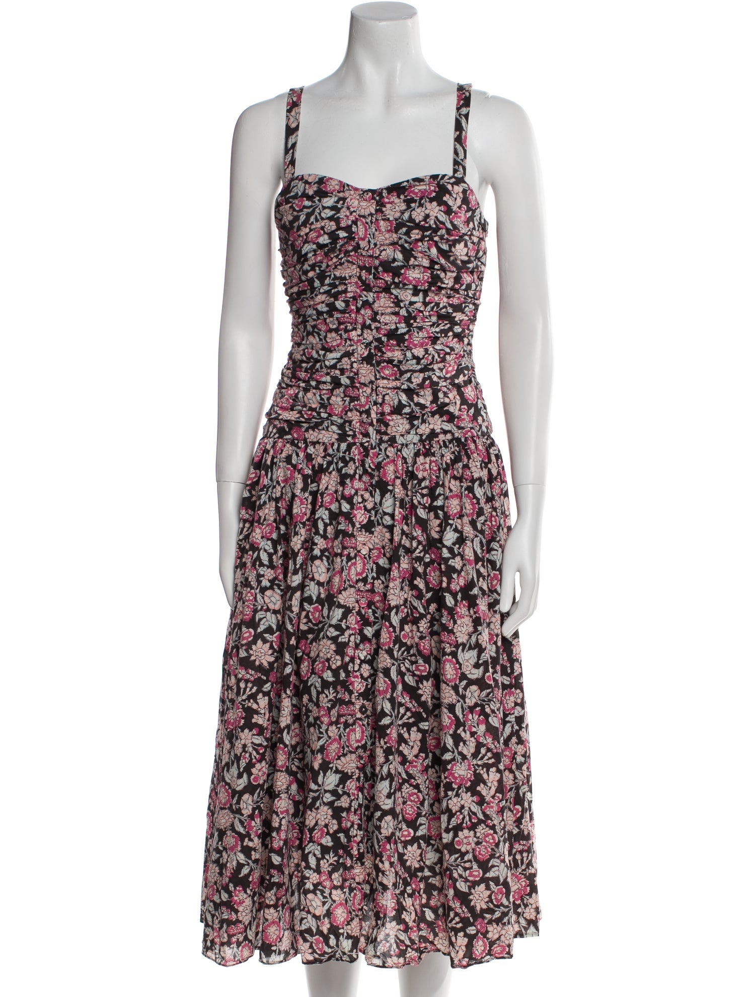 La Vie Rebecca Taylor Floral Print Midi Length Dress w/ Tags