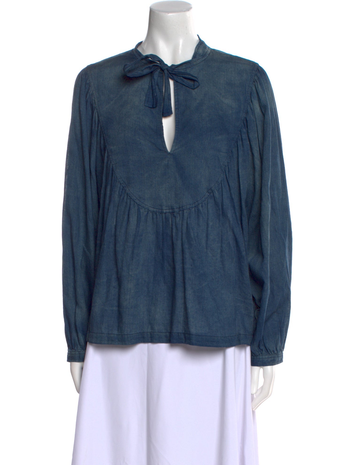 La Vie Rebecca Taylor Tie Neck Long Sleeve Blouse w/ Tags