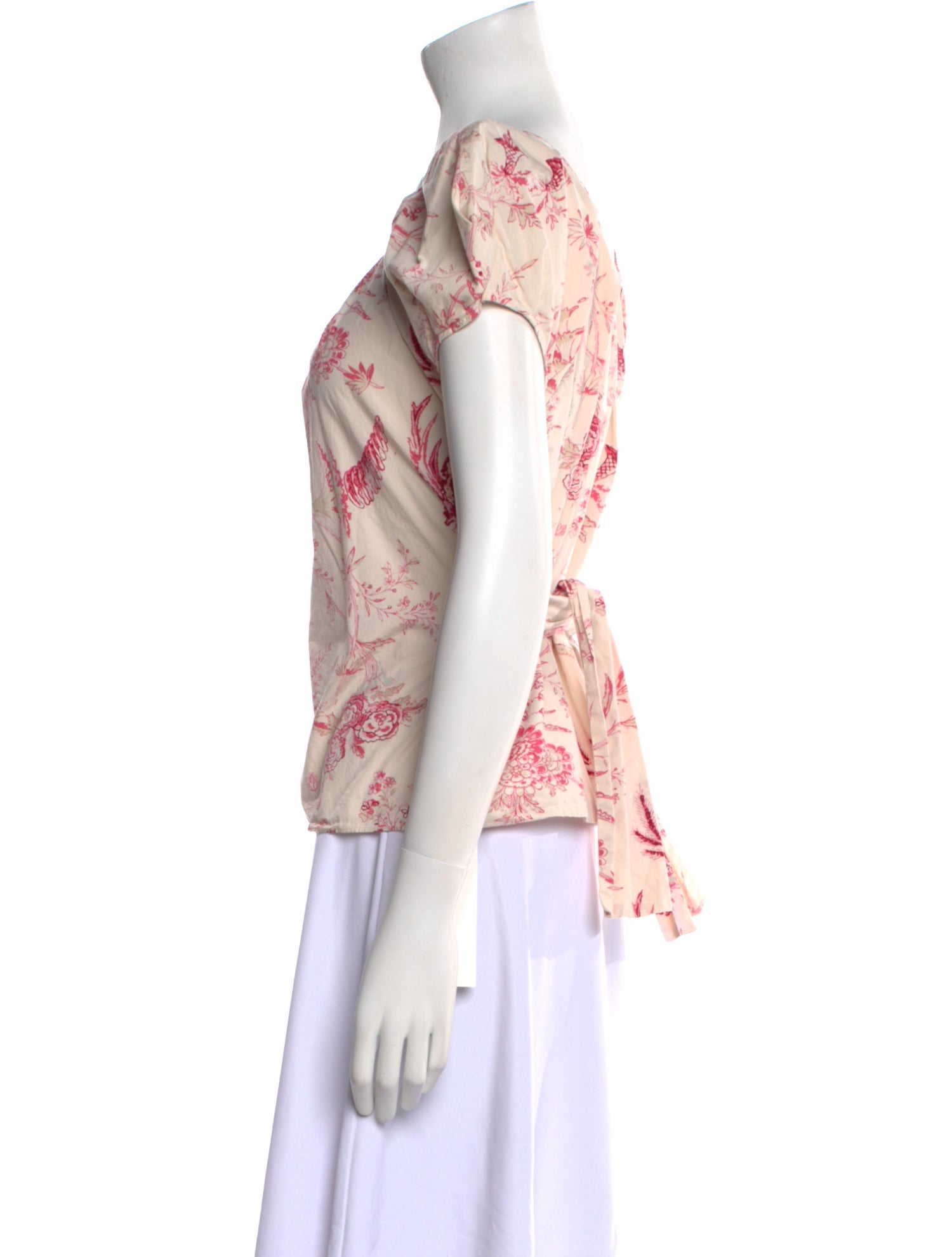 La Vie Rebecca Taylor Floral Print Scoop Neck Blouse w/ Tags