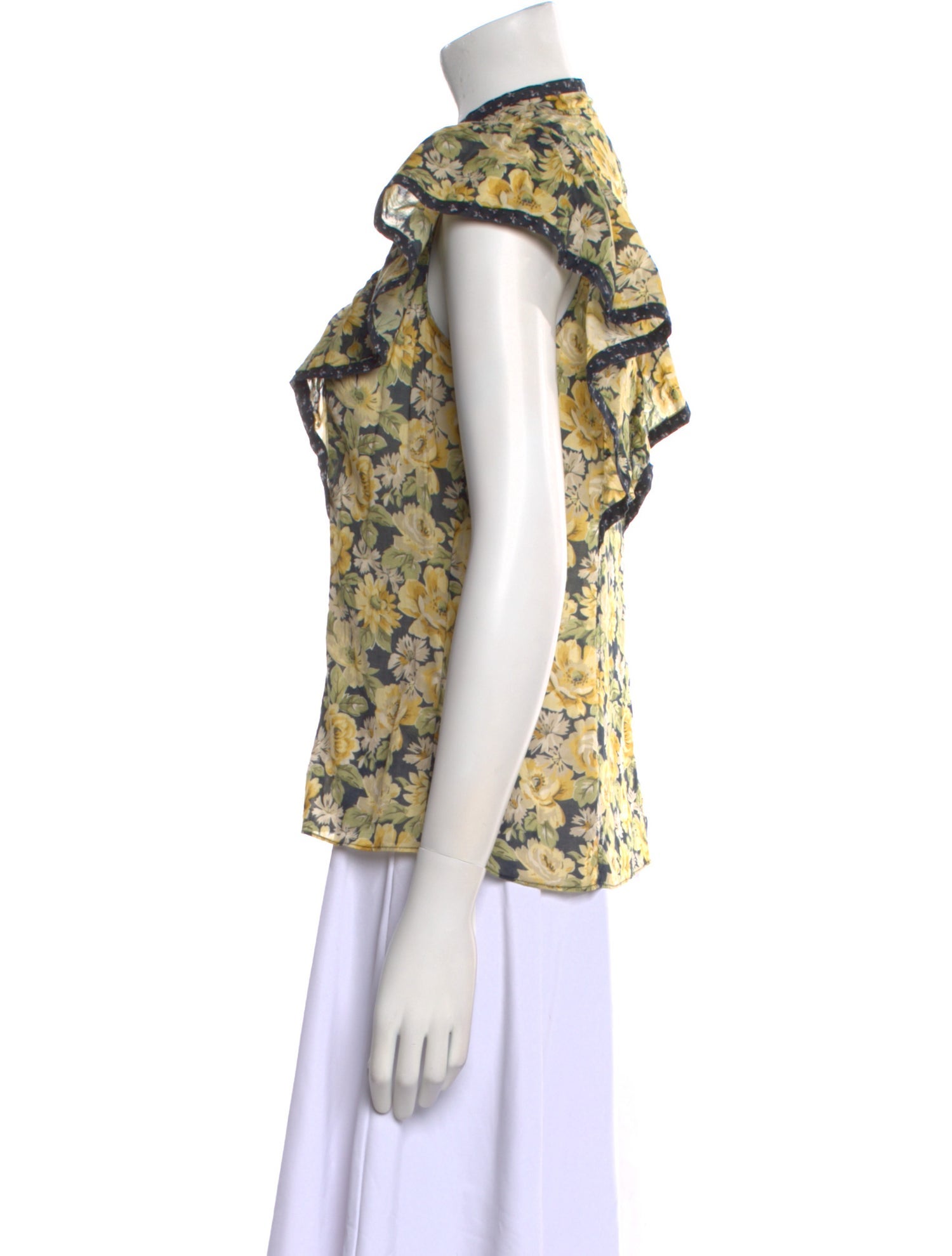 La Vie Rebecca Taylor Floral Print Mock Neck Blouse w/ Tags