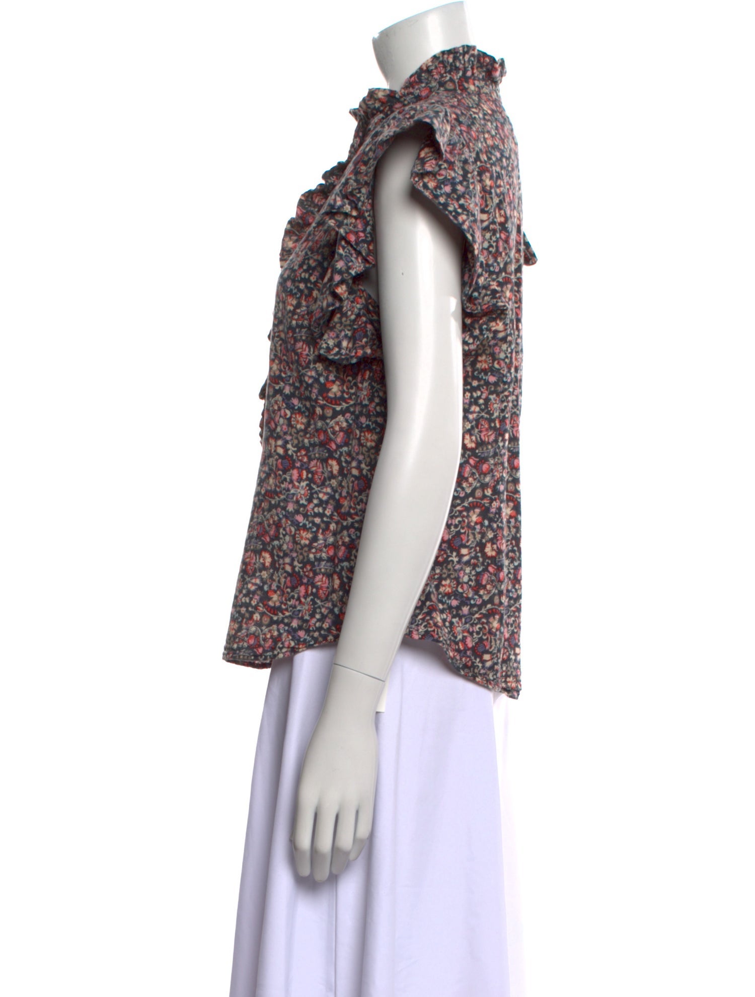 La Vie Rebecca Taylor Floral Print Mock Neck Blouse w/ Tags