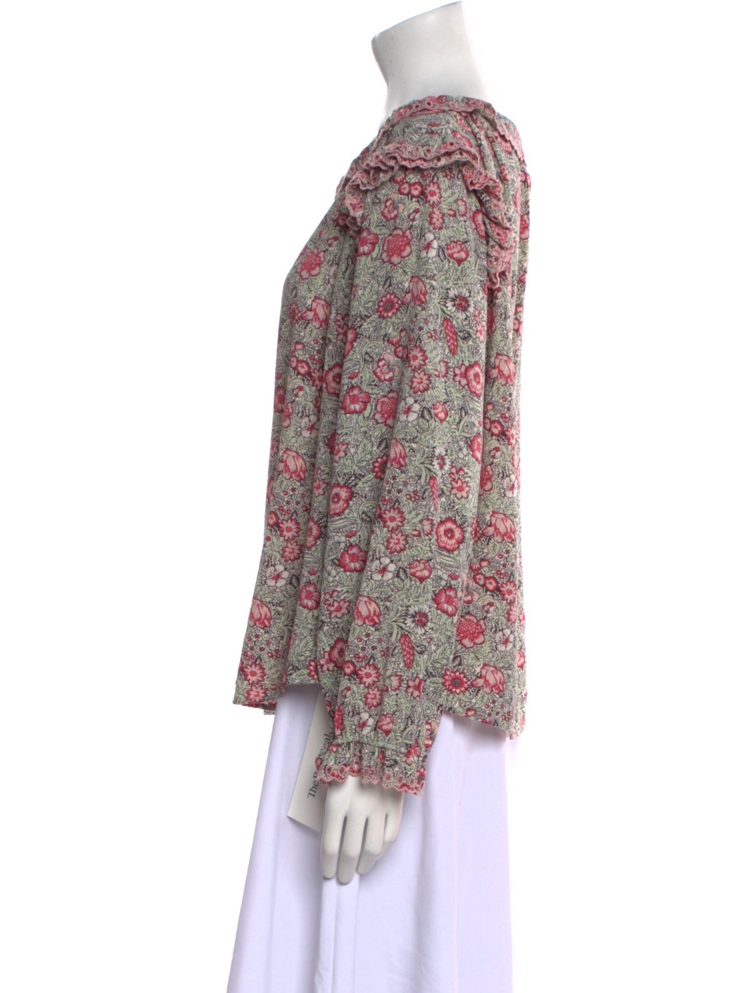 La Vie Rebecca Taylor Floral Print Scoop Neck Blouse w/ Tags