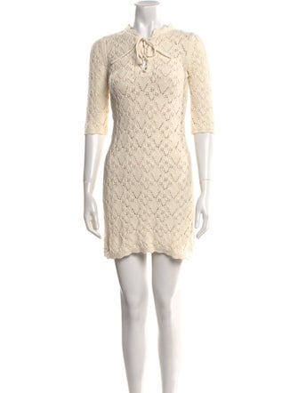 La Vie Rebecca Taylor Crew Neck Mini Dress