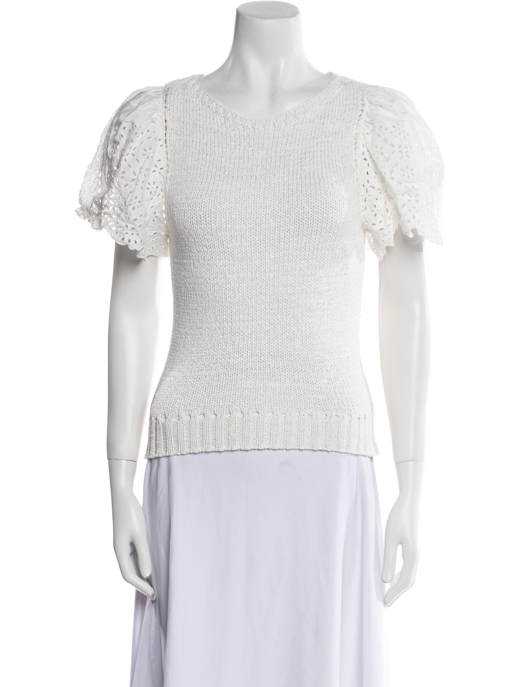 La Vie Rebecca Taylor Scoop Neck Short Sleeve Top