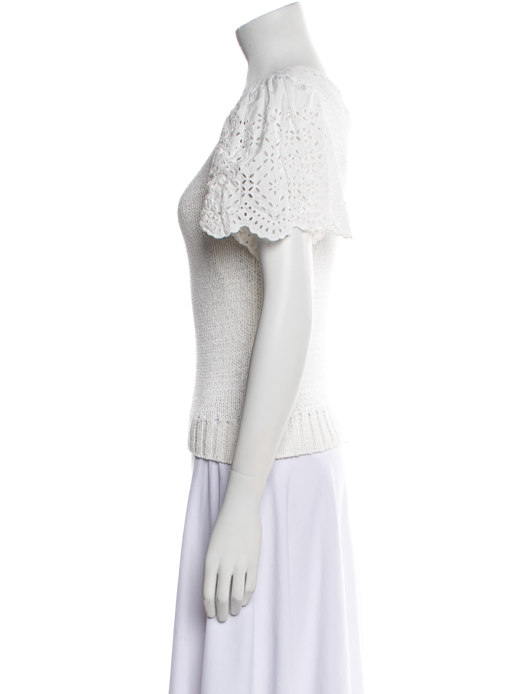 La Vie Rebecca Taylor Scoop Neck Short Sleeve Top