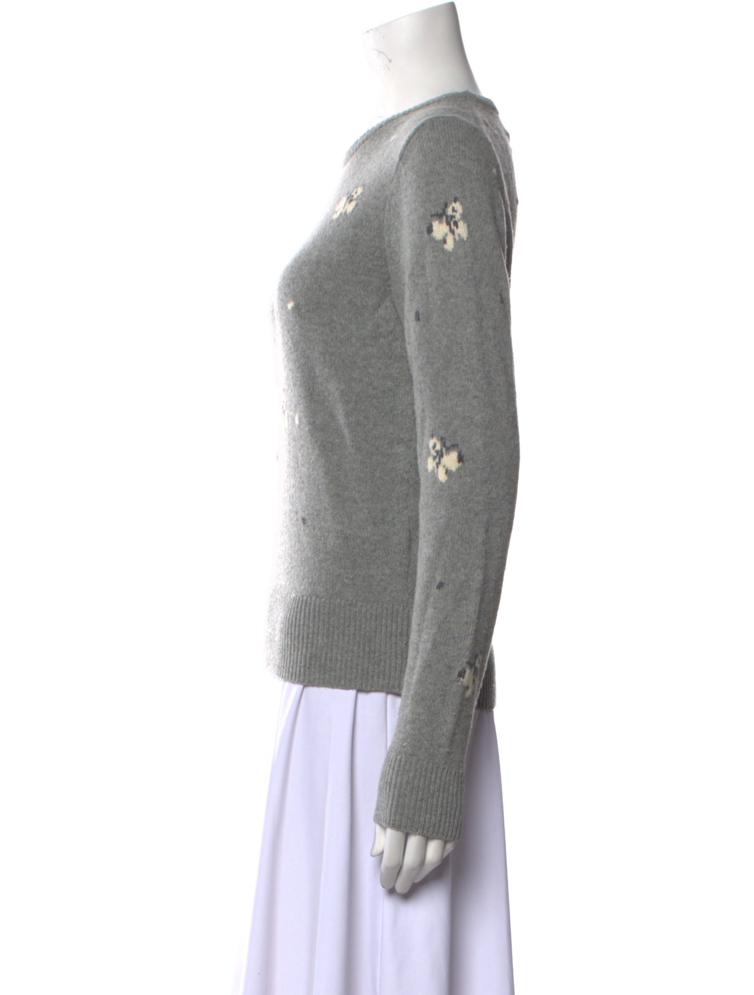 La Vie Rebecca Taylor Printed Crew Neck Sweater