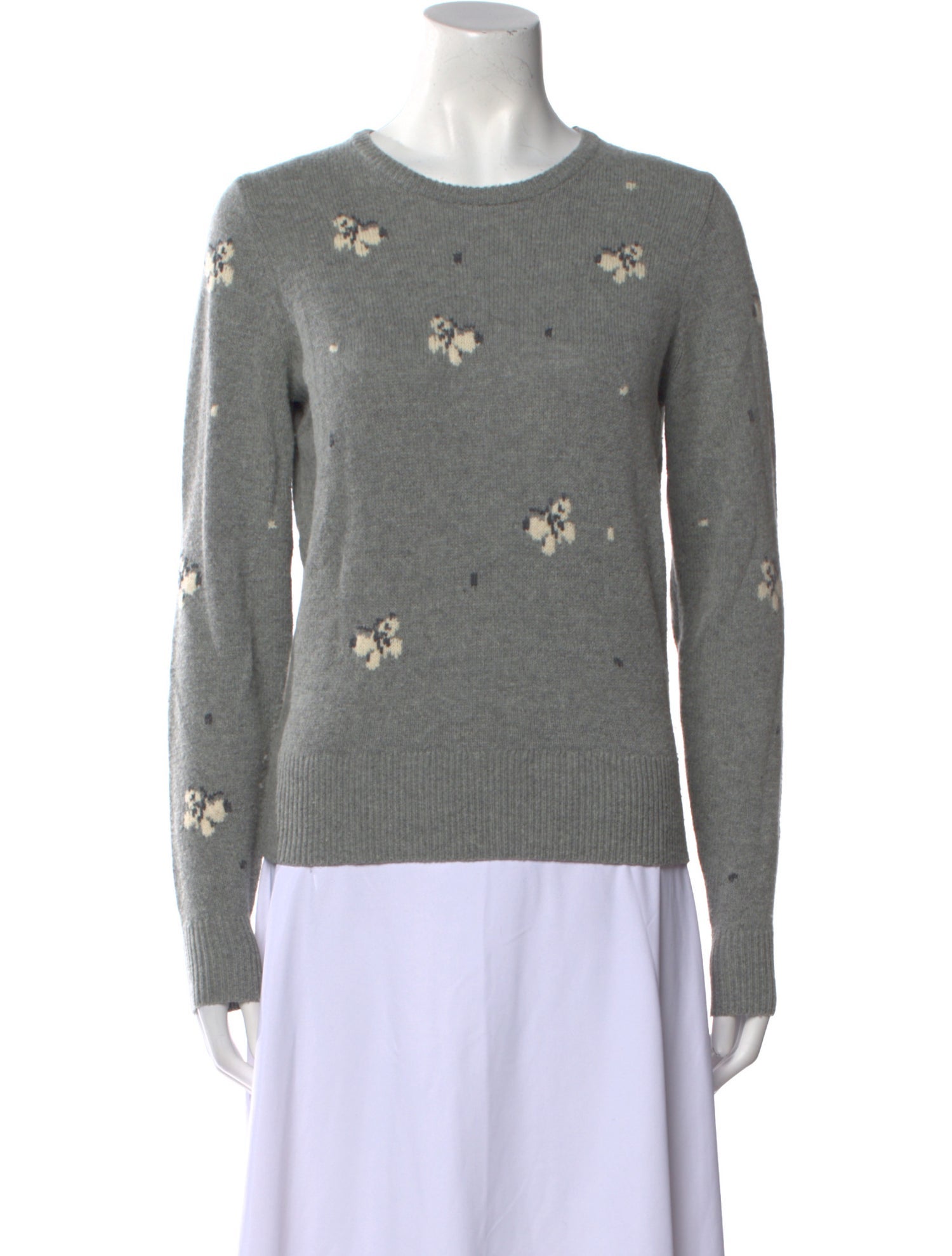 La Vie Rebecca Taylor Printed Crew Neck Sweater