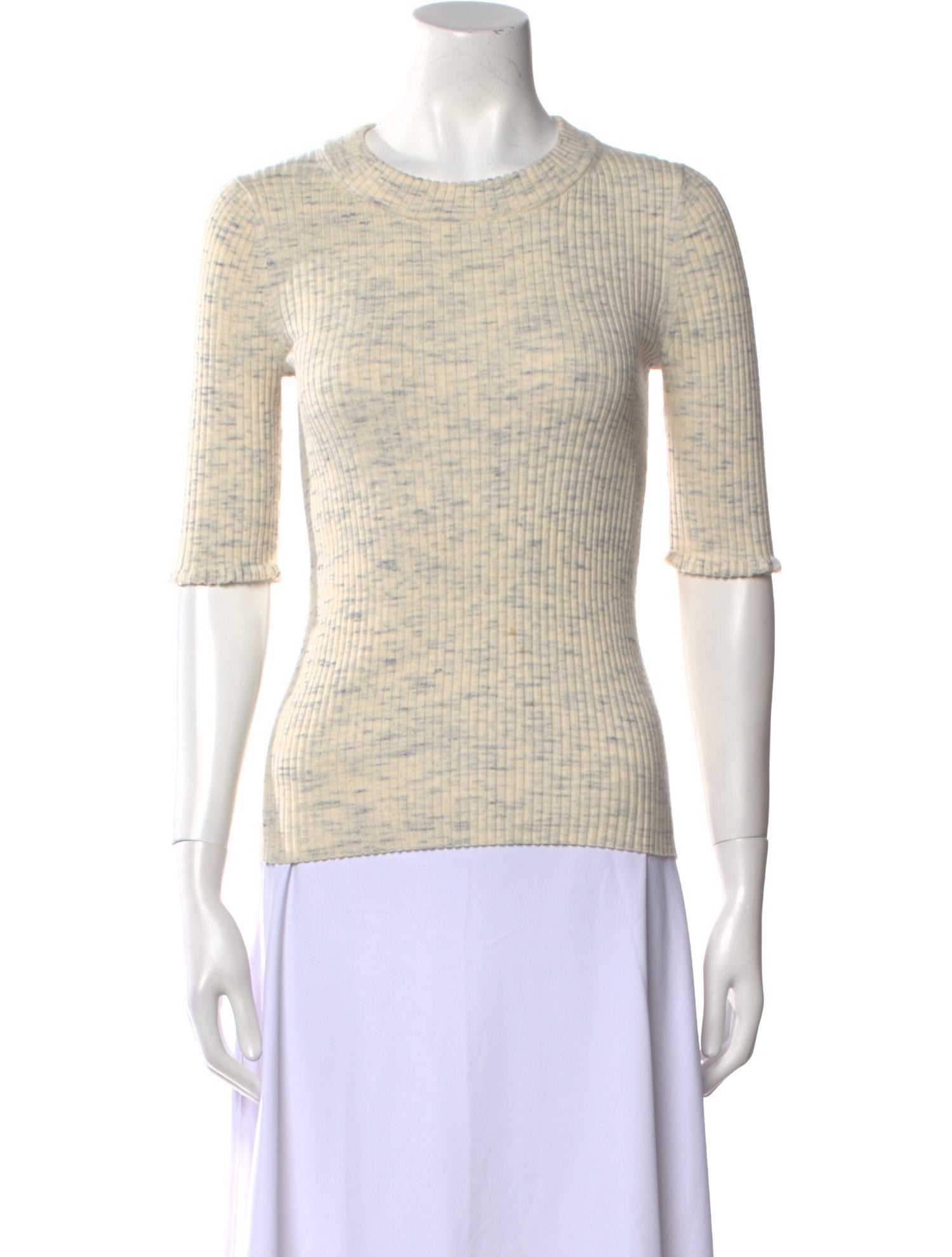 La Vie Rebecca Taylor Crew Neck Three-Quarter Sleeve T-Shirt