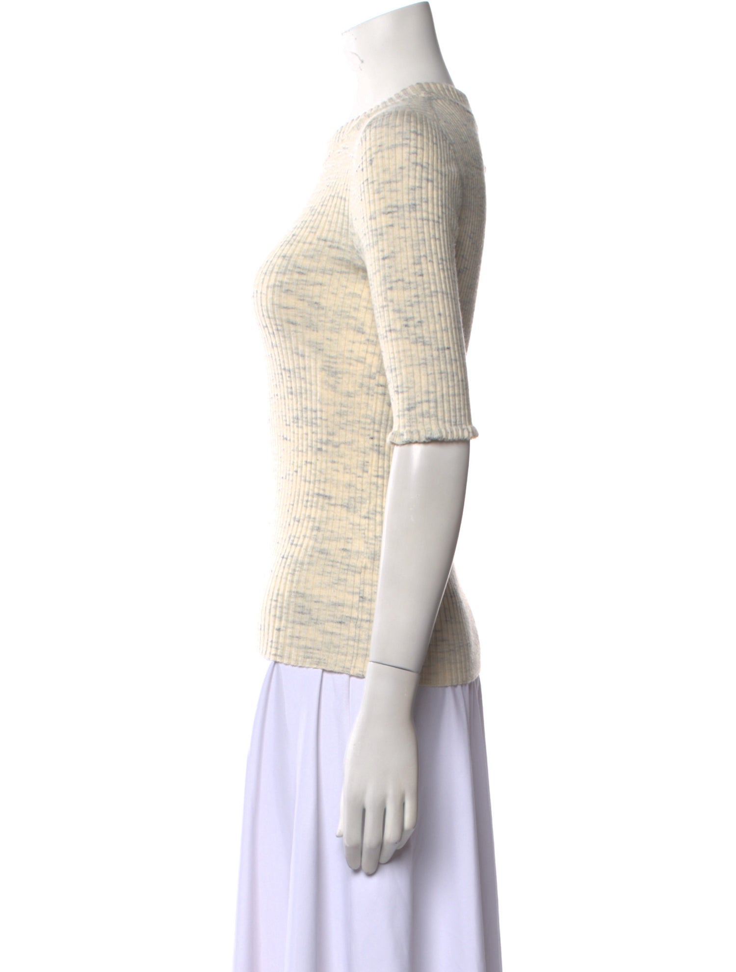 La Vie Rebecca Taylor Crew Neck Three-Quarter Sleeve T-Shirt