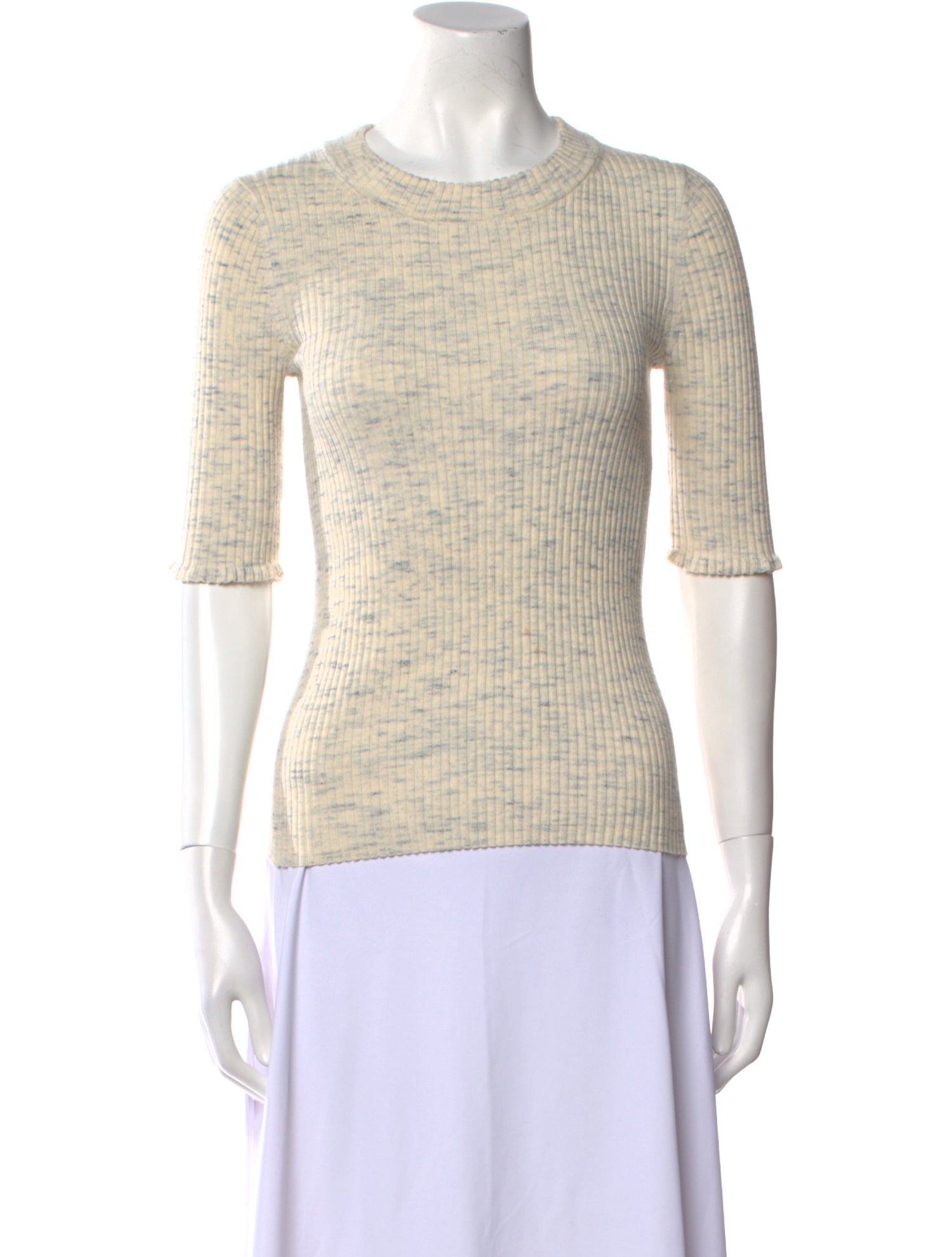 La Vie Rebecca Taylor Crew Neck Three-Quarter Sleeve T-Shirt