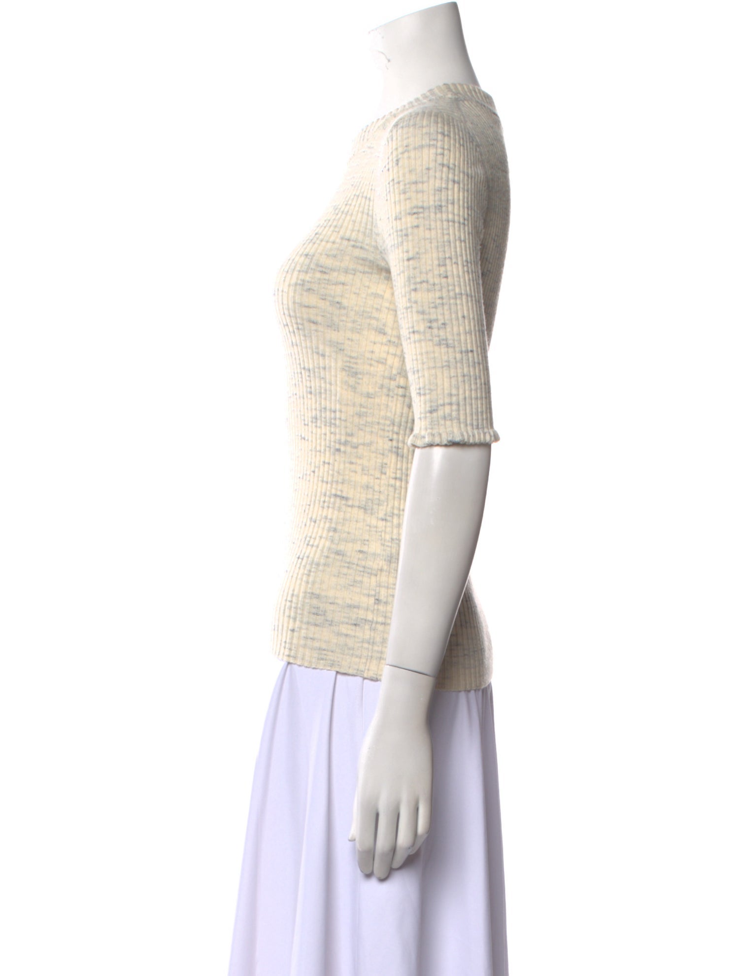 La Vie Rebecca Taylor Crew Neck Three-Quarter Sleeve T-Shirt