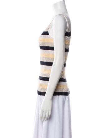 La Vie Rebecca Taylor Striped V-Neck Top