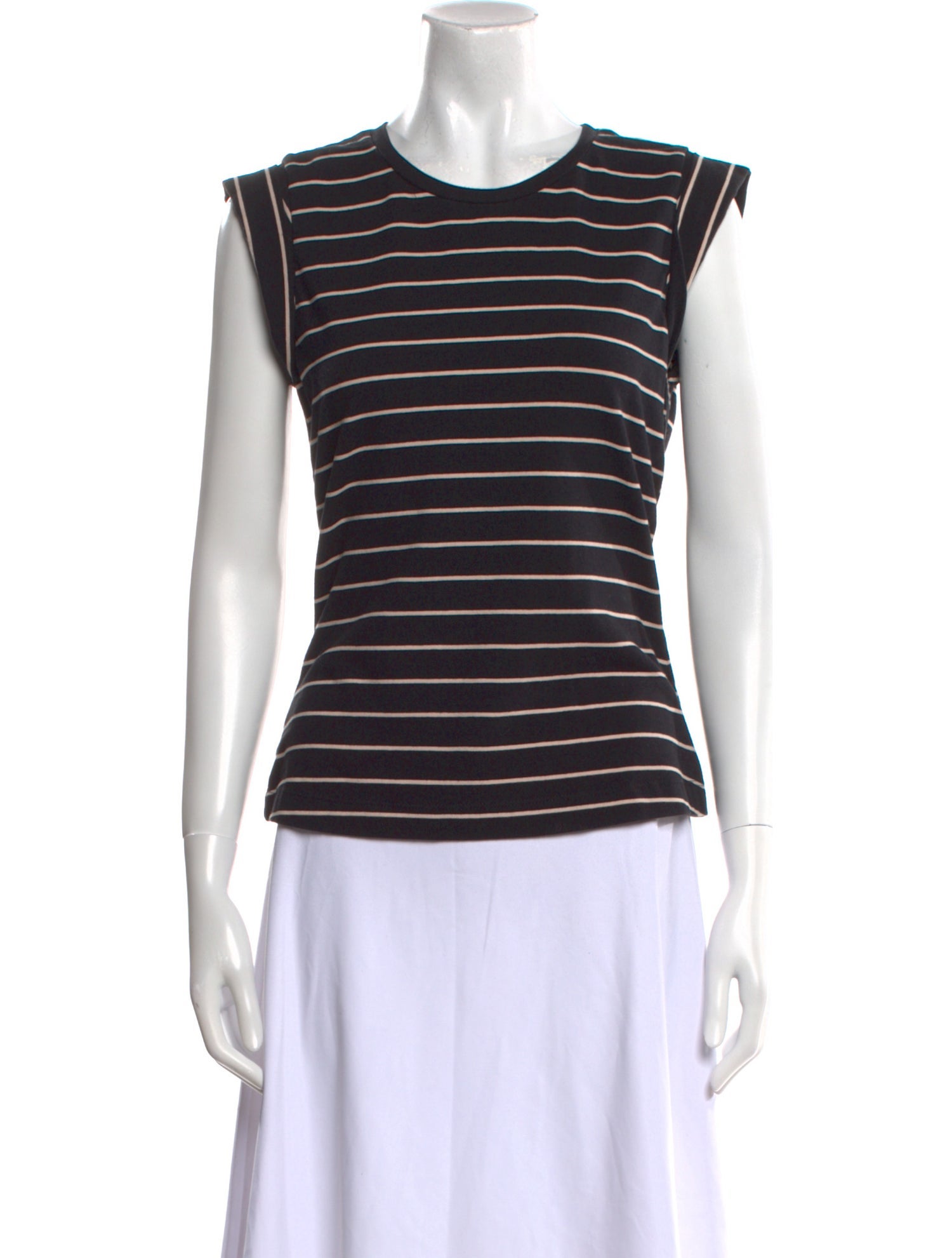 La Vie Rebecca Taylor Striped Crew Neck T-Shirt