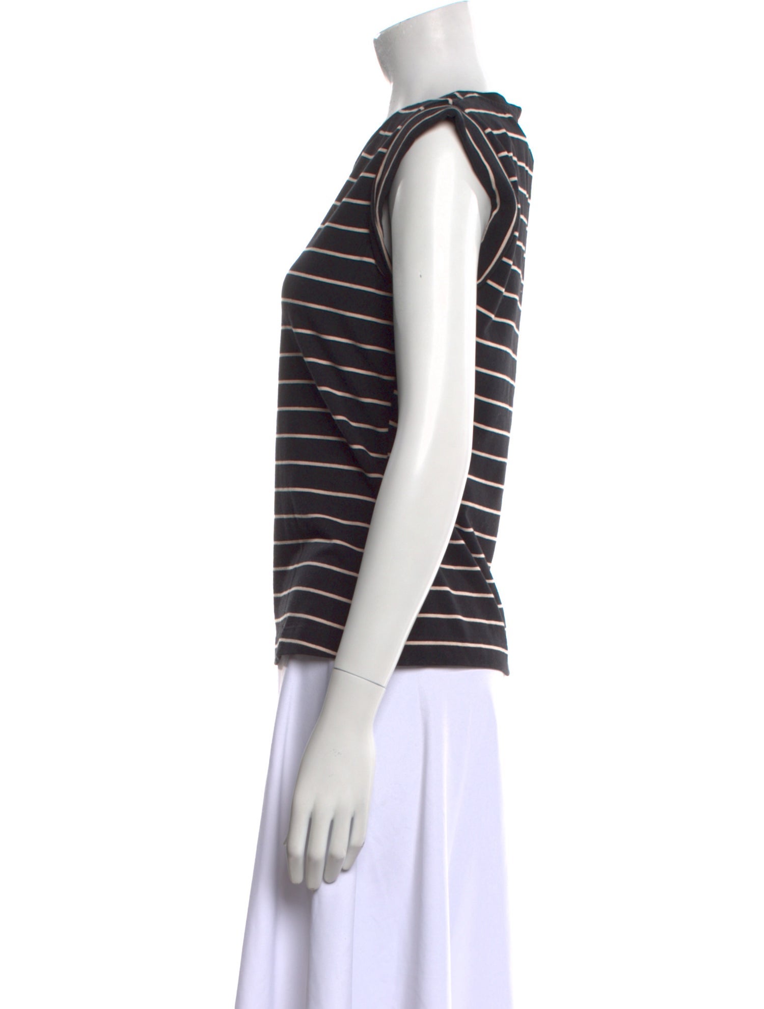 La Vie Rebecca Taylor Striped Crew Neck T-Shirt