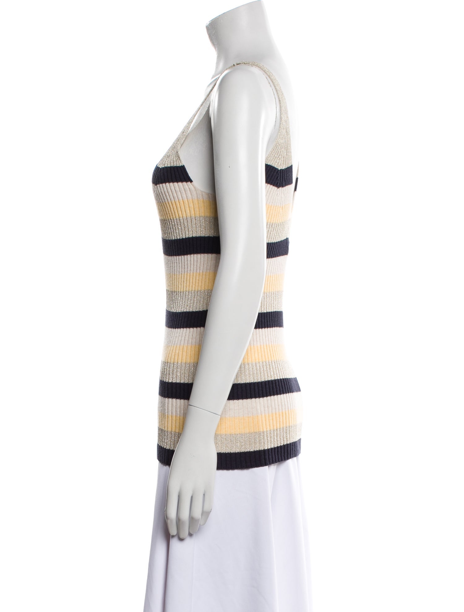 La Vie Rebecca Taylor Striped V-Neck Top