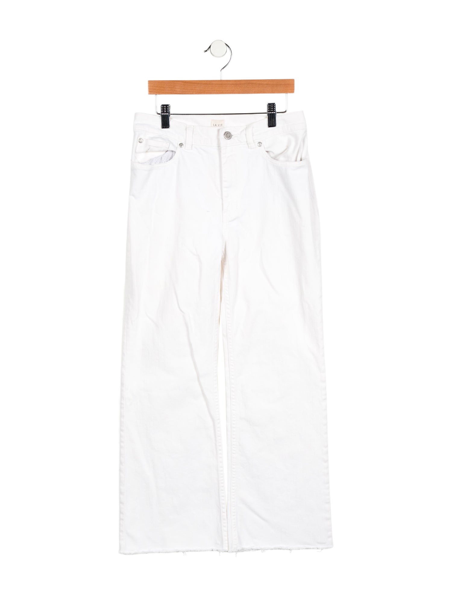 La Vie Rebecca Taylor Mid-Rise Wide Leg Jeans