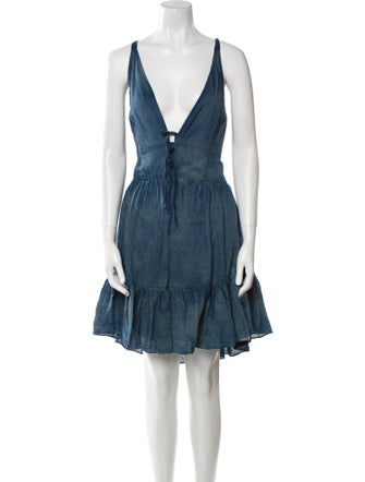 La Vie Rebecca Taylor V-Neck Knee-Length Dress