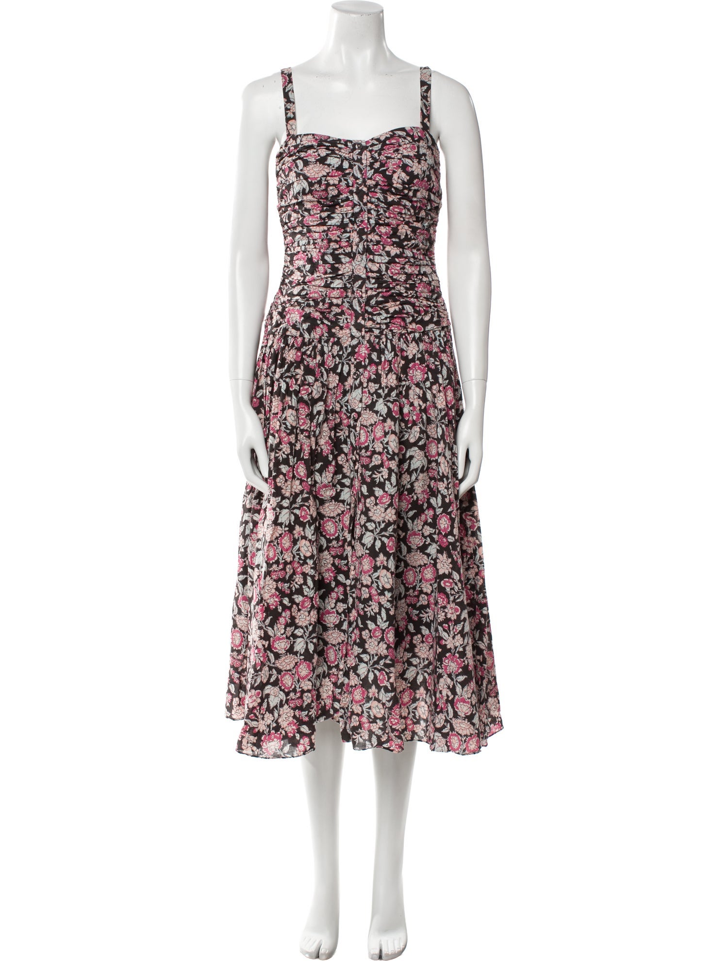 La Vie Rebecca Taylor Floral Print Midi Length Dress