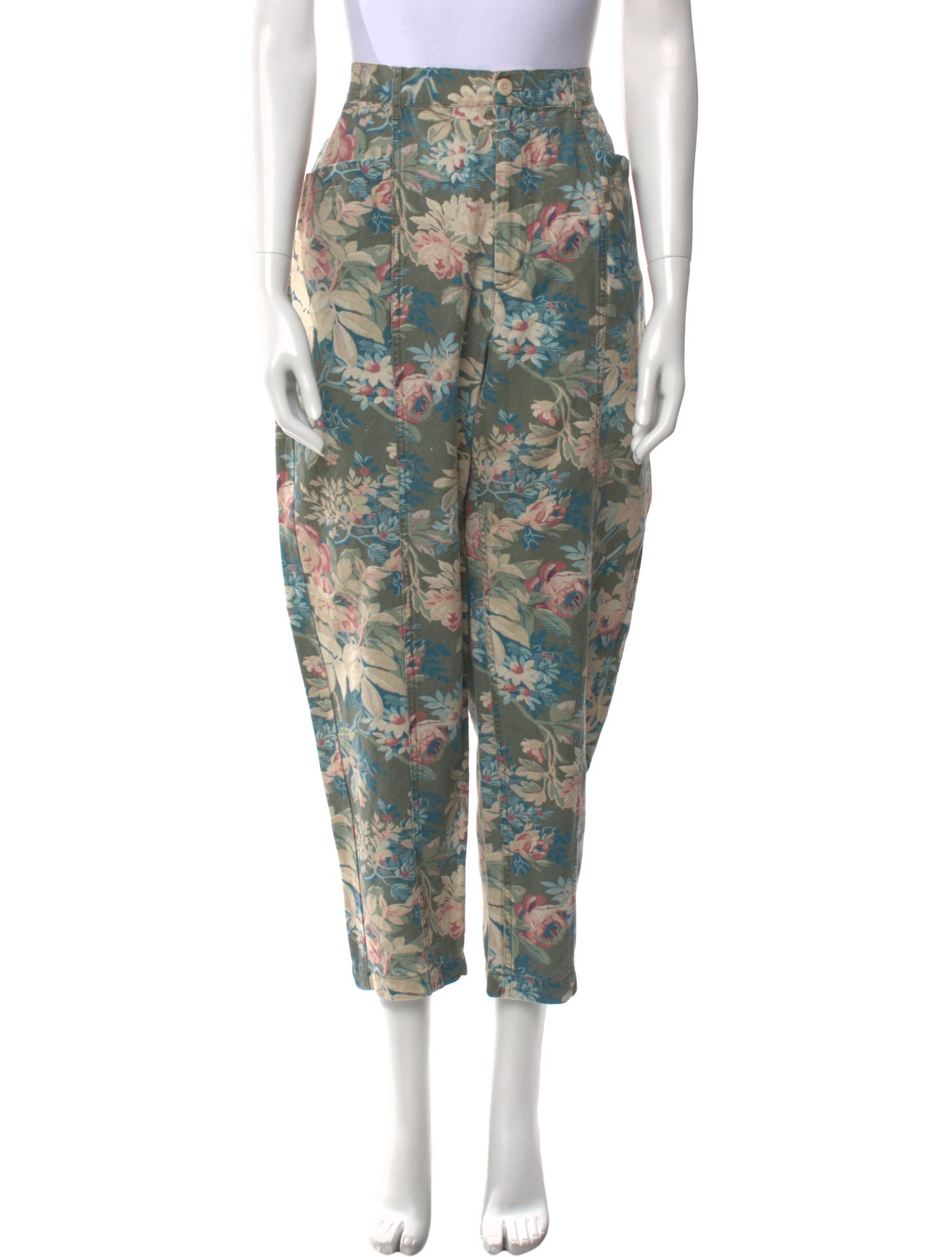 La Vie Rebecca Taylor Floral Print Straight Leg Pants