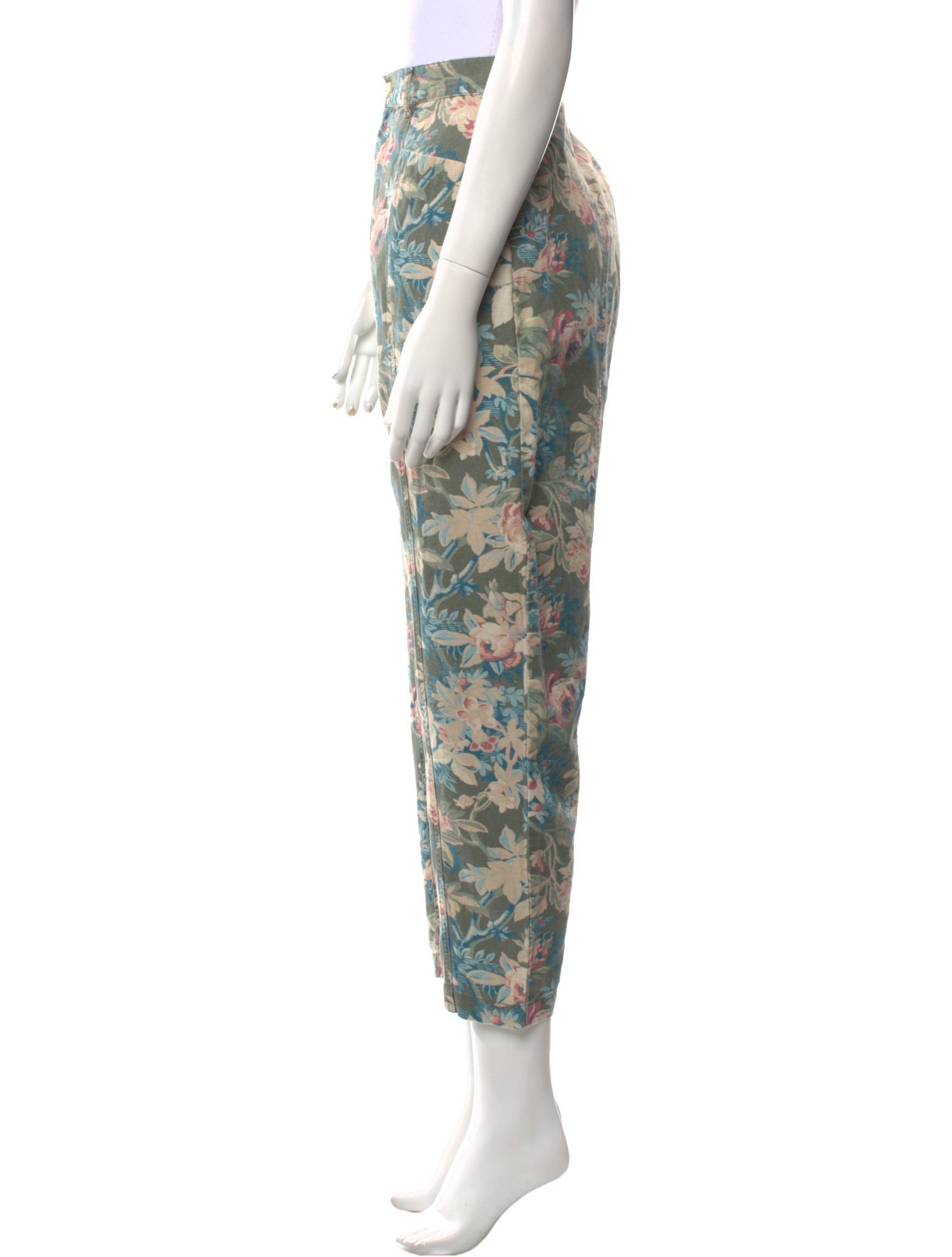 La Vie Rebecca Taylor Floral Print Straight Leg Pants