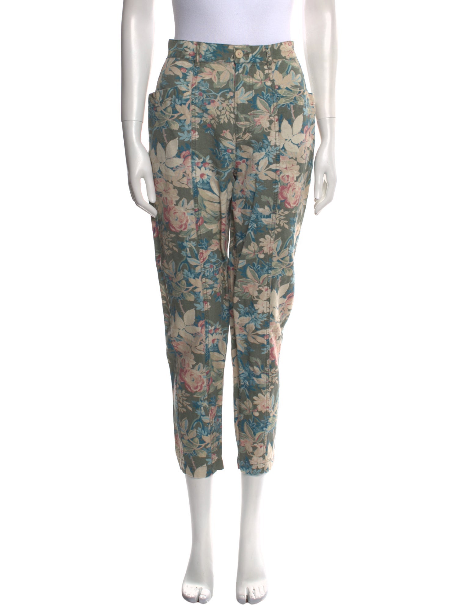 La Vie Rebecca Taylor Floral Print Skinny Leg Pants