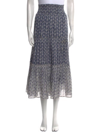 La Vie Rebecca Taylor Floral Print Midi Length Skirt