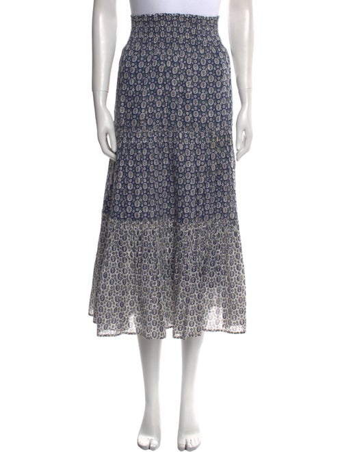 La Vie Rebecca Taylor Floral Print Midi Length Skirt