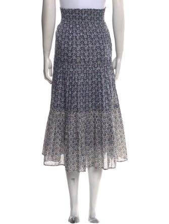 La Vie Rebecca Taylor Floral Print Midi Length Skirt