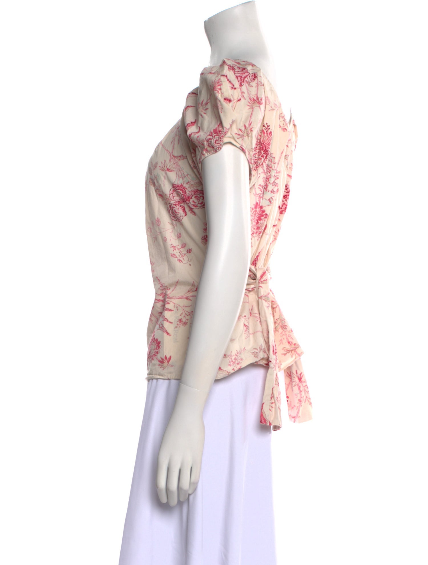 La Vie Rebecca Taylor Printed Scoop Neck T-Shirt