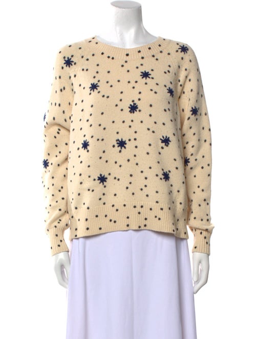 La Vie Rebecca Taylor Printed Bateau Neckline Sweater