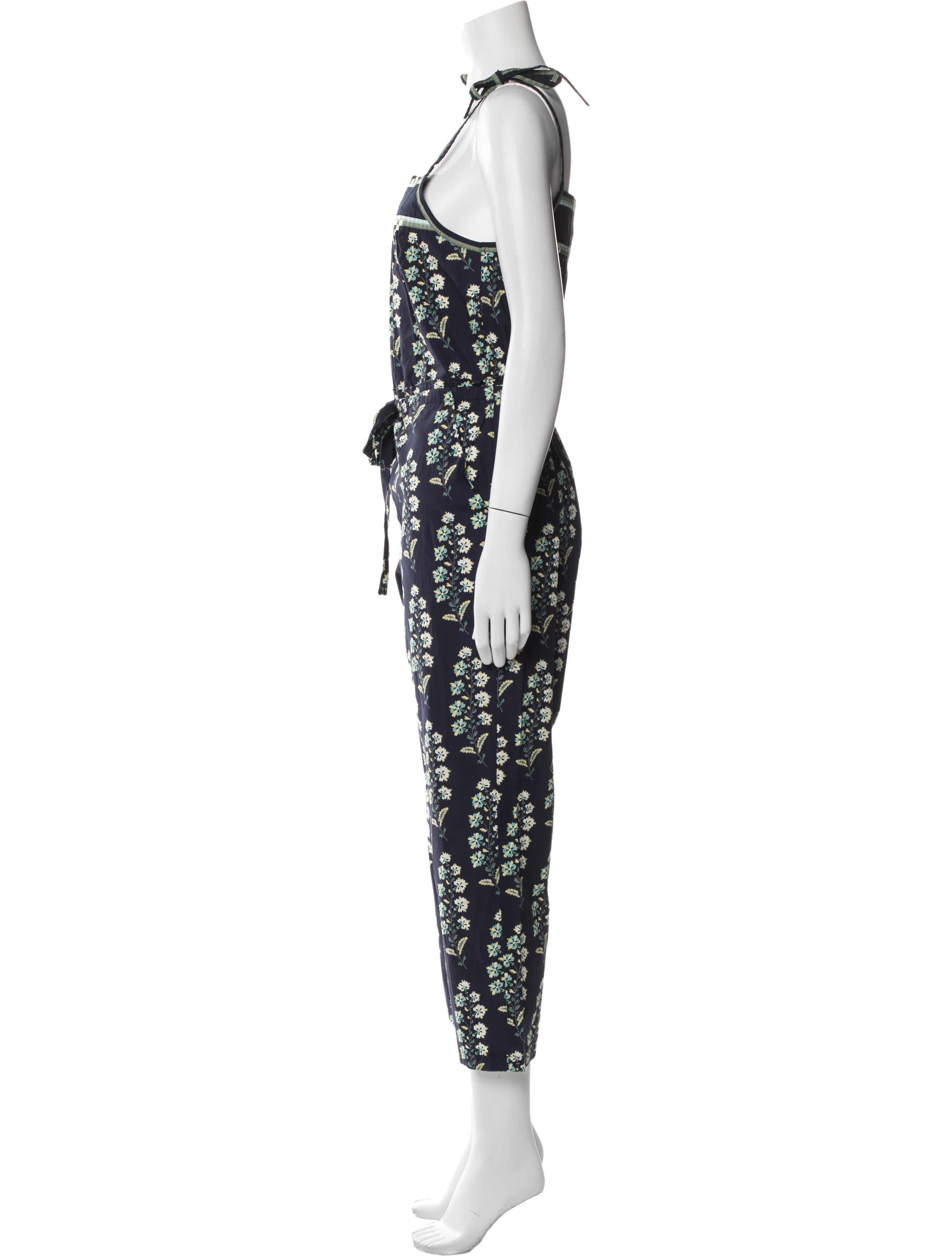 La Vie Rebecca Taylor Floral Print Square Neckline Jumpsuit w/ Tags