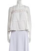 La Vie Rebecca Taylor Linen Square Neckline Crop Top