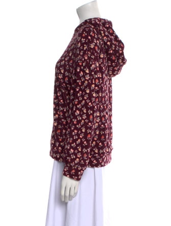 La Vie Rebecca Taylor Floral Print Crew Neck Sweatshirt