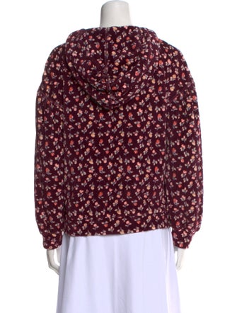 La Vie Rebecca Taylor Floral Print Crew Neck Sweatshirt