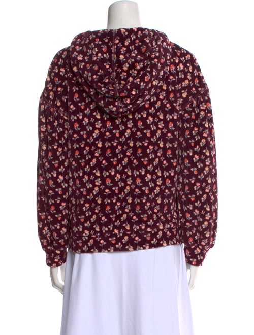 La Vie Rebecca Taylor Floral Print Crew Neck Sweatshirt