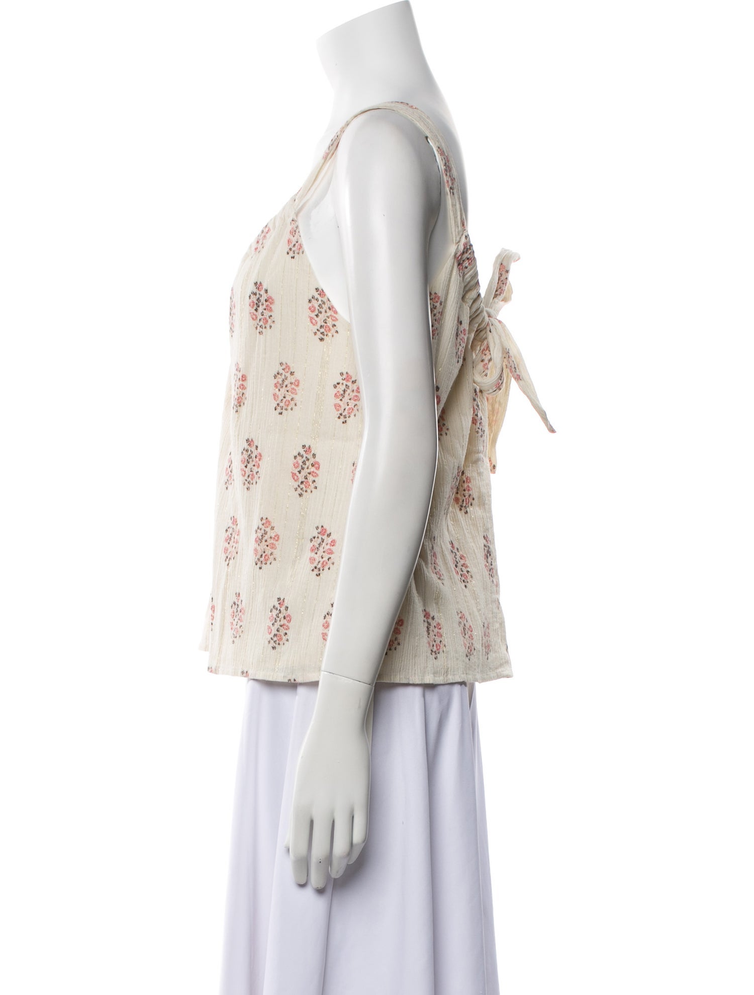 La Vie Rebecca Taylor Printed V-Neck Top