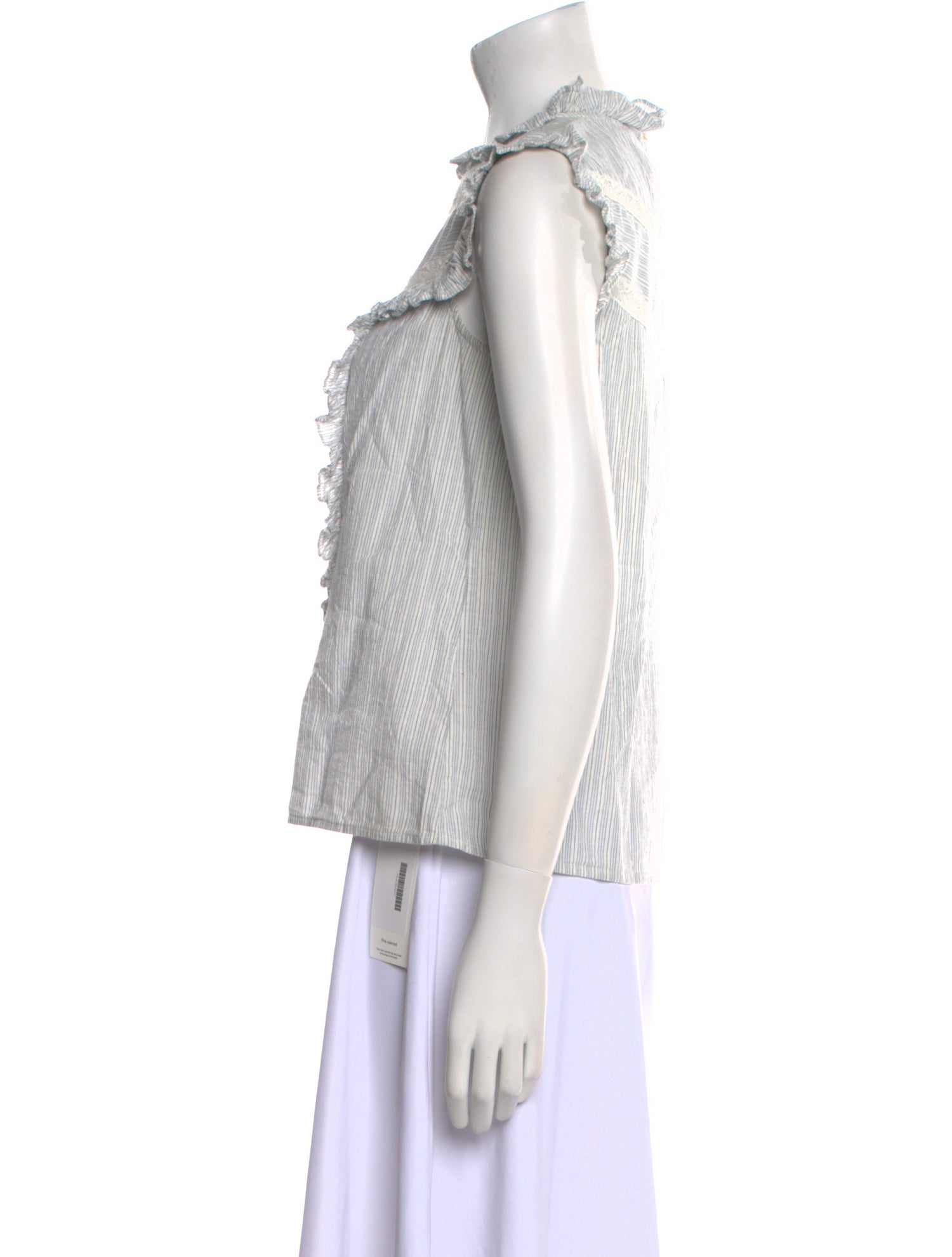 La Vie Rebecca Taylor Striped Mock Neck Top