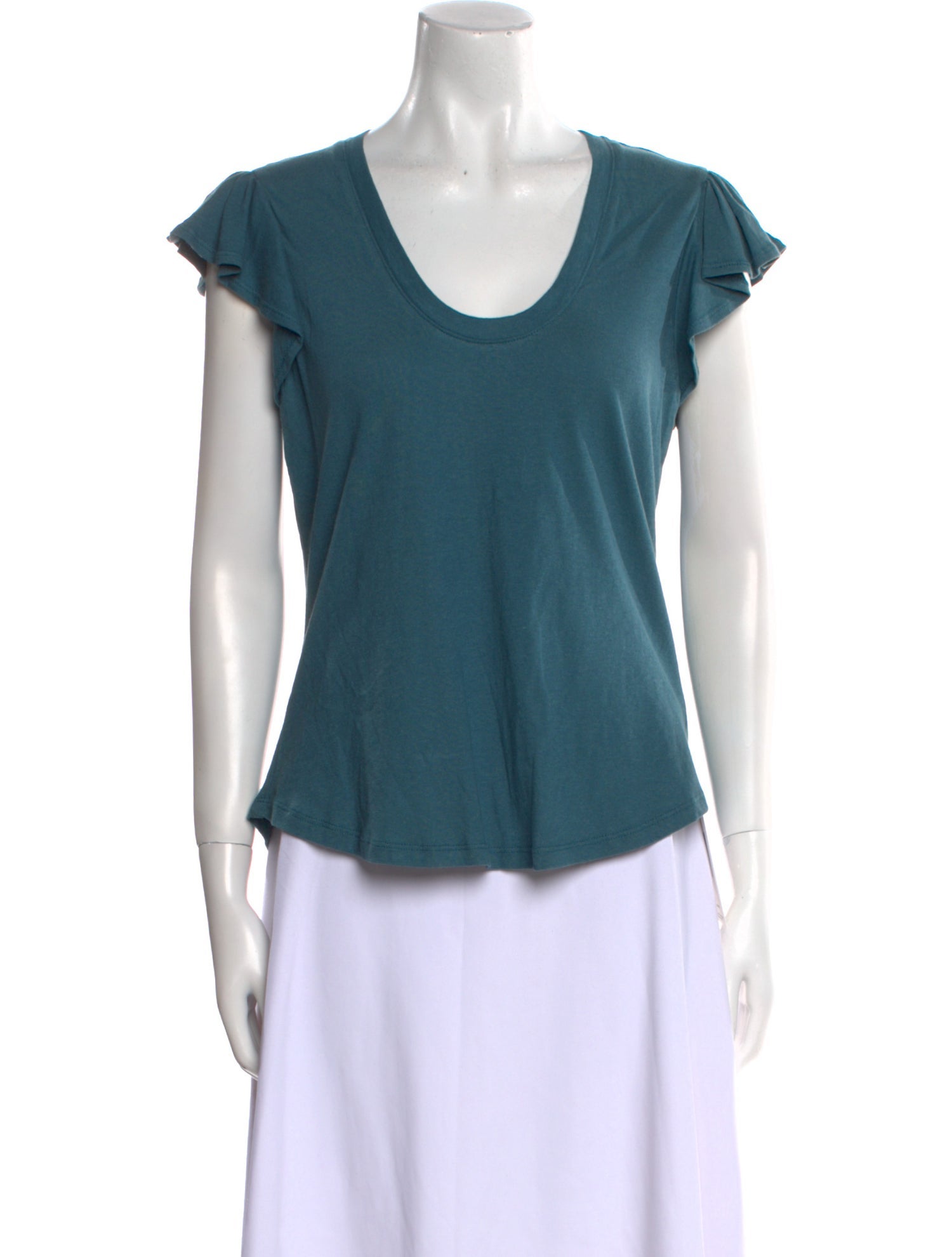 La Vie Rebecca Taylor Linen Scoop Neck T-Shirt