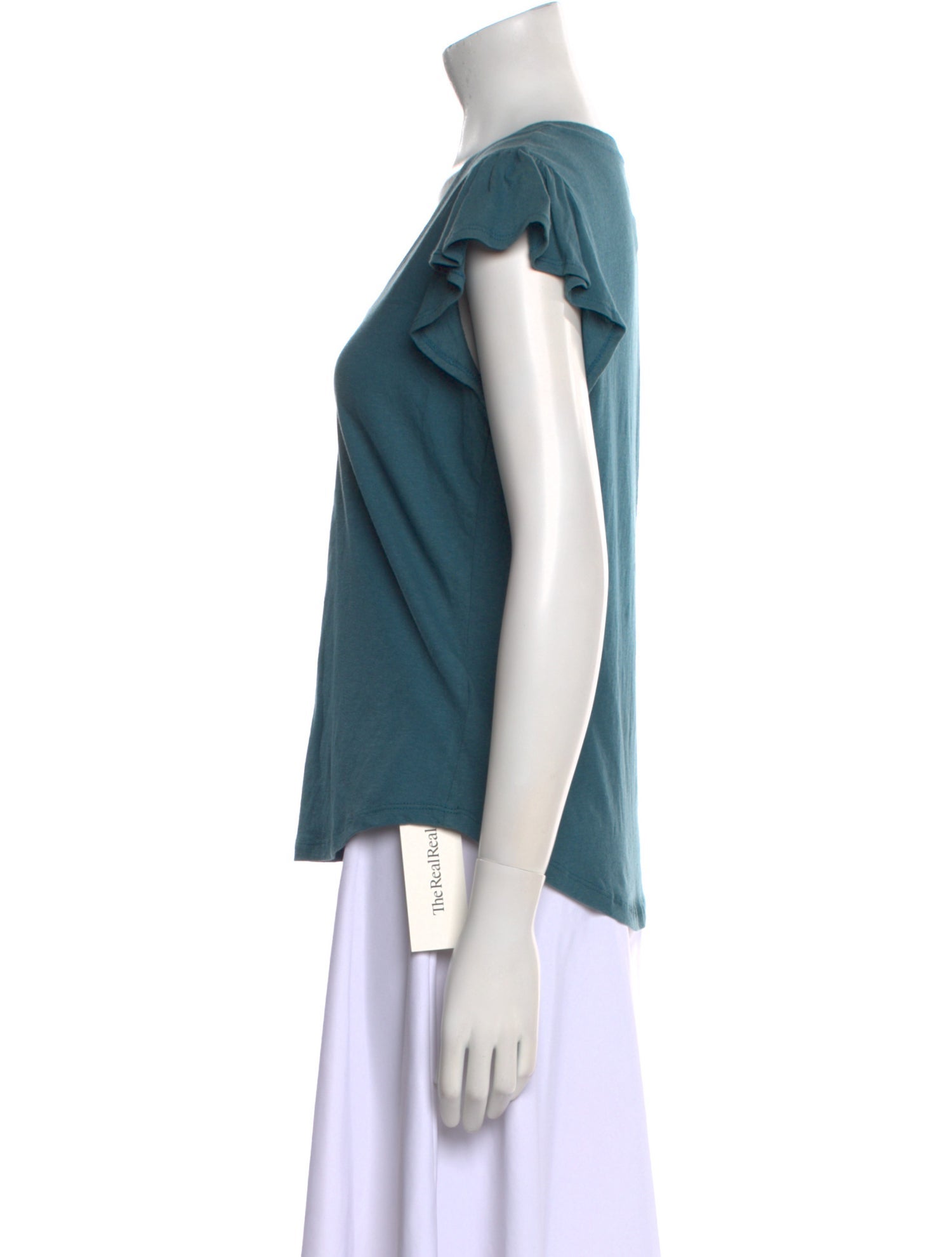 La Vie Rebecca Taylor Linen Scoop Neck T-Shirt