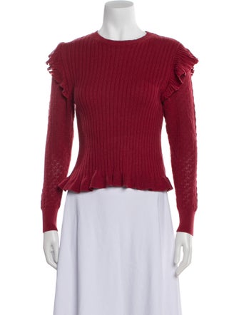 La Vie Rebecca Taylor Wool Crew Neck Sweater